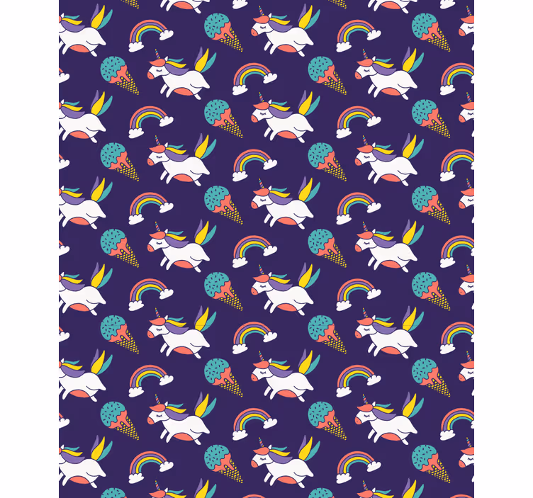 Persiana enrollable infantil unicornios y arcoiris - TenVinilo