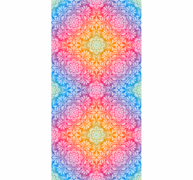 Persiana enrollable zen patrón de mandala colorido - TenVinilo