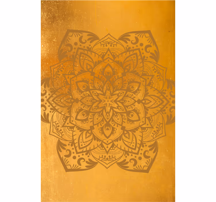 Estor habitación matrimonio Mandala amarillo dorado - TenVinilo