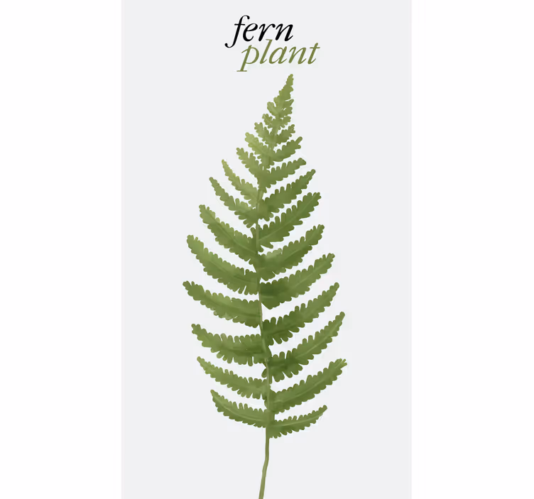 Persiana enrollable flores planta verde helecho - TenVinilo