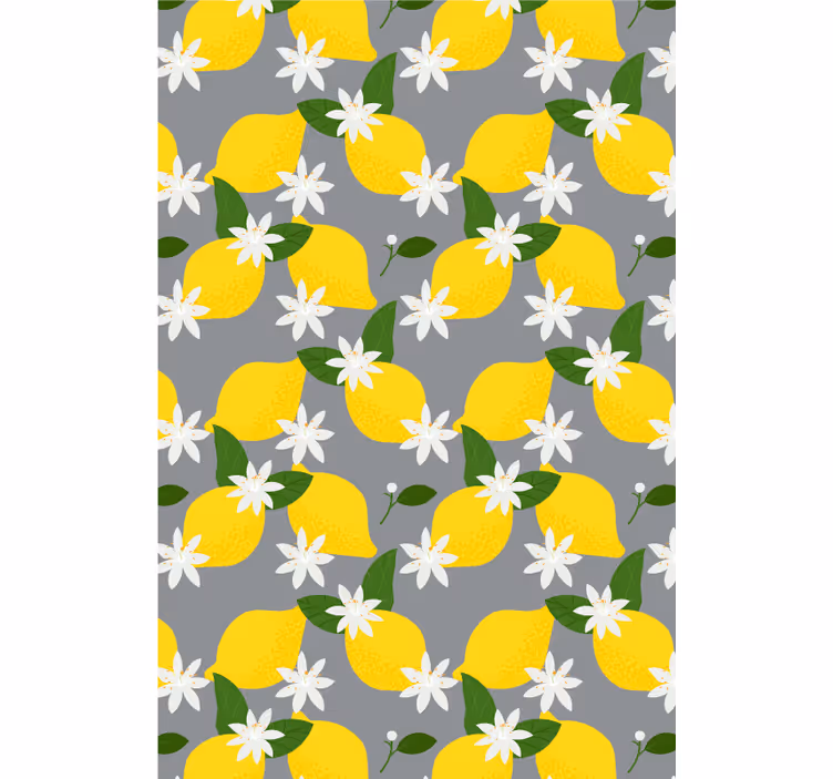 Persiana enrollable frutas estampado floral de limón - TenVinilo