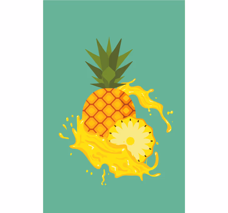 Persiana enrollable frutas salpicadura de piña - TenVinilo