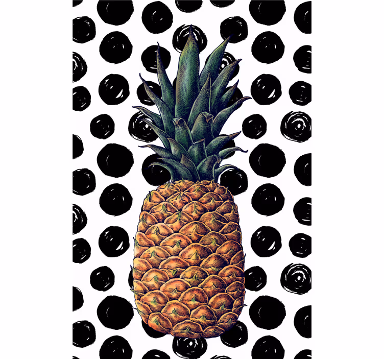 Persiana enrollable frutas piña con puntos - TenVinilo