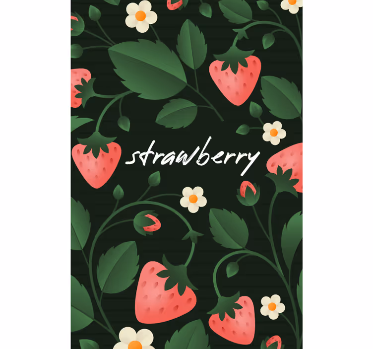Persiana enrollable frutas estampado floral de fresa - TenVinilo