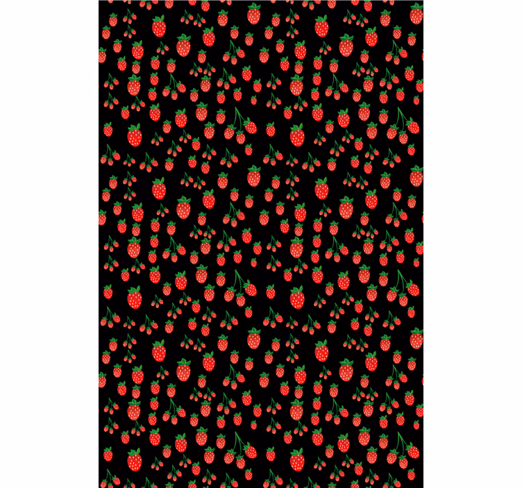 Persiana enrollable frutas patrones de fresas vibrantes - TenVinilo