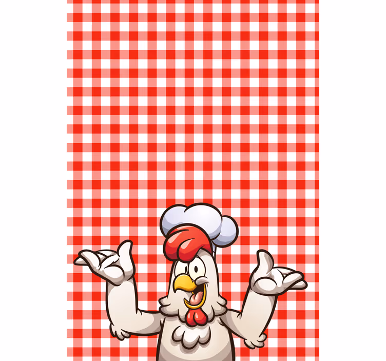 Persiana enrollable animales personaje del gallo chef - TenVinilo
