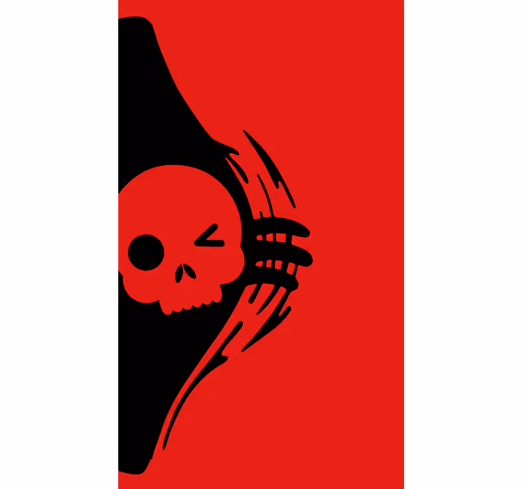 Persiana enrollable geek diseño de emblema de calavera - TenVinilo