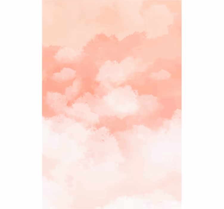 Persiana enrollable nubes patrón rosa suave - TenVinilo