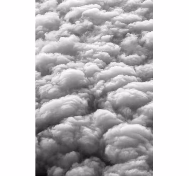 Persiana enrollable nubes patrón esponjoso - TenVinilo