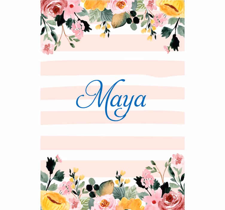 Persiana enrollable floral motivo a rayas personalizado - TenVinilo