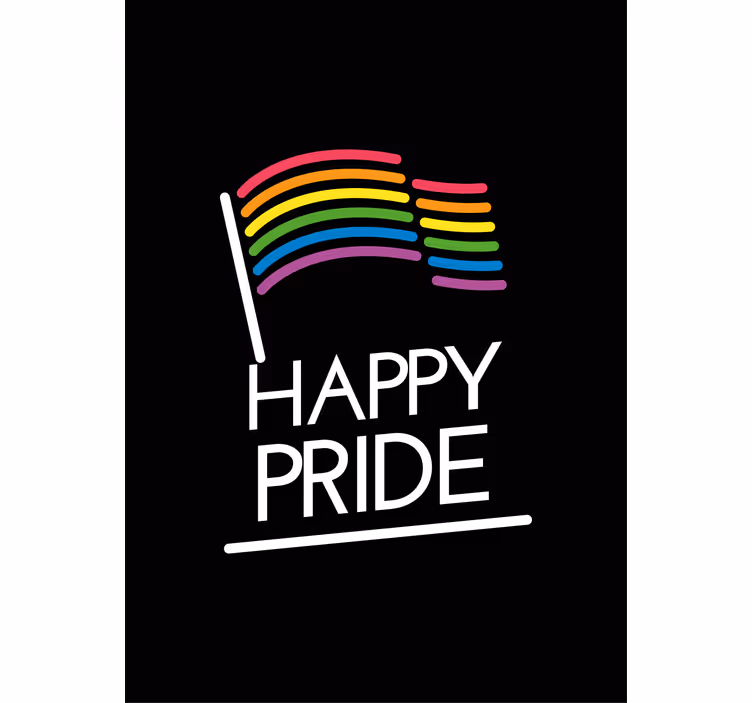 Persiana enrollable frase mensaje de la bandera del arcoiris - TenVinilo