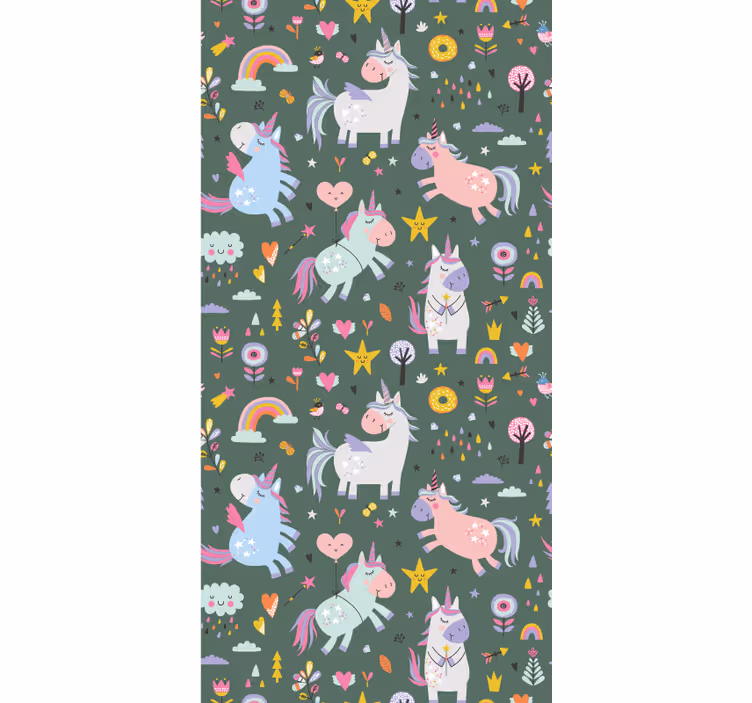 Persiana enrollable animales patrones de unicornios - TenVinilo