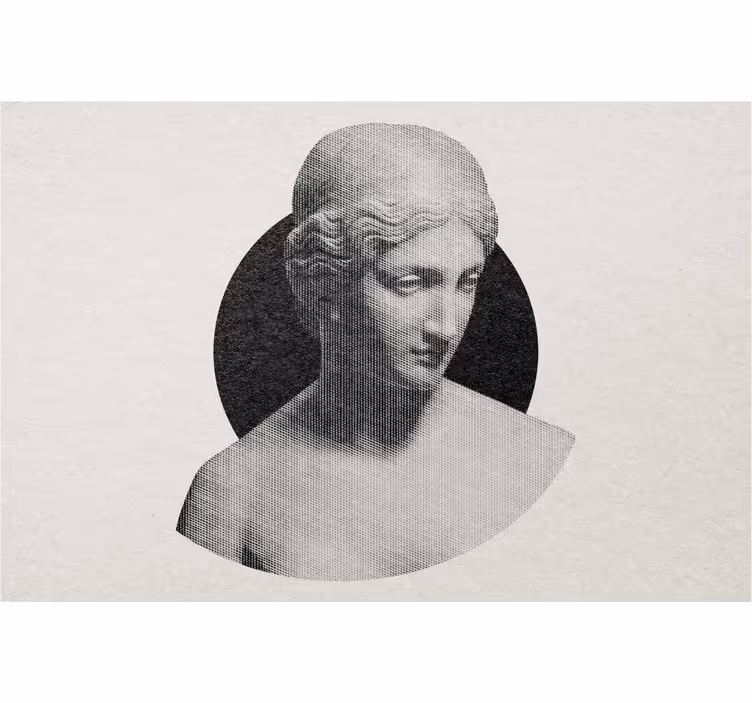 Persiana enrollable dibujos busto de escultura tradicional - TenVinilo