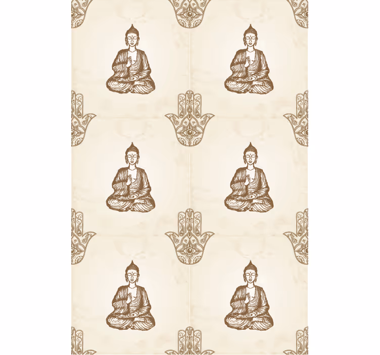 Persiana enrollable zen patrones de símbolos de buda - TenVinilo