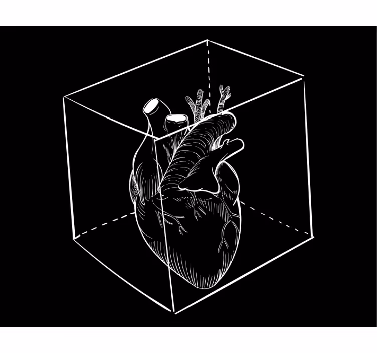 Persiana enrollable divertido ilustración del corazón - TenVinilo