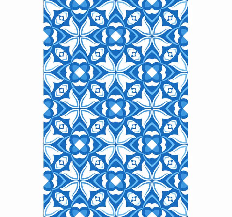 Persiana enrollable textura intrincado motivo azul - TenVinilo