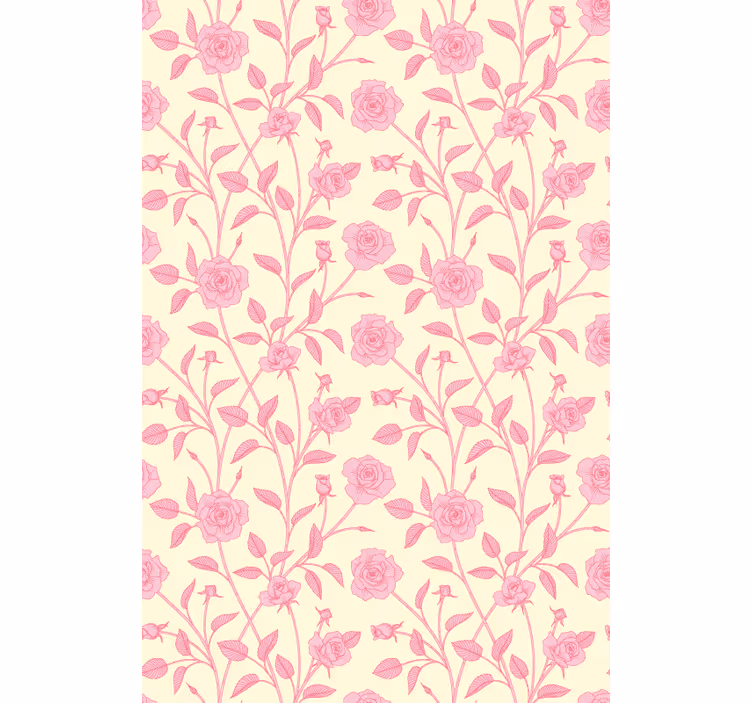 Persiana enrollable flores rosa rosa floral - TenVinilo