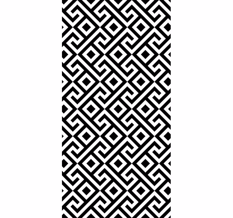 Persiana enrollable textura blanco y negro geométrico - TenVinilo