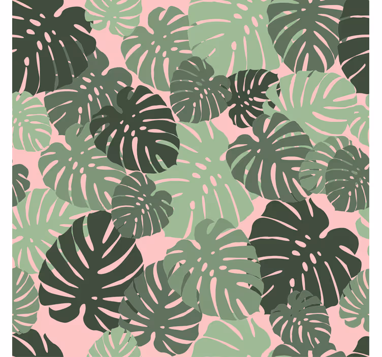 Persiana enrollable flores patrón de monstera tropical - TenVinilo
