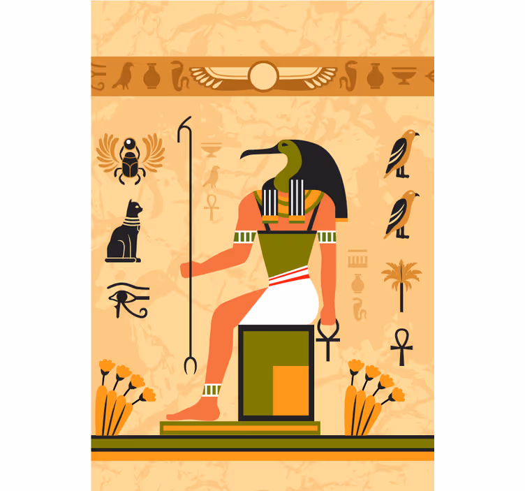Persiana enrollable original deidad del antiguo egipto - TenVinilo