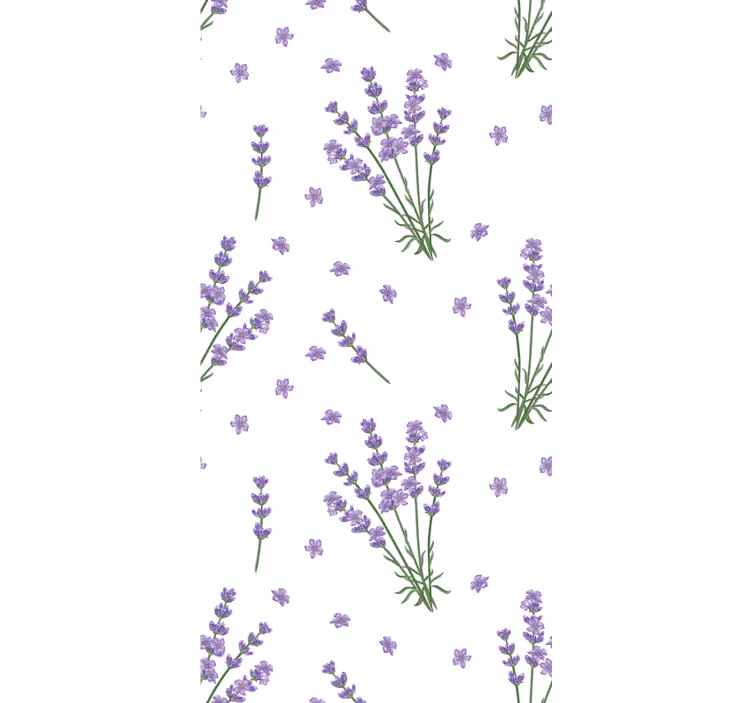 Persiana enrollable flores patrón floral lavanda - TenVinilo
