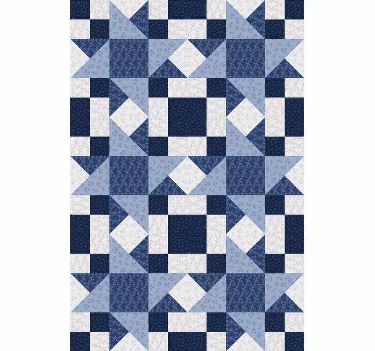 Persiana enrollable textura patrones geométricos patchwork - TenVinilo