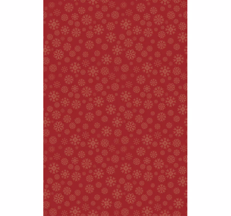 Persiana enrollable roja patrón de copo de nieve - TenVinilo