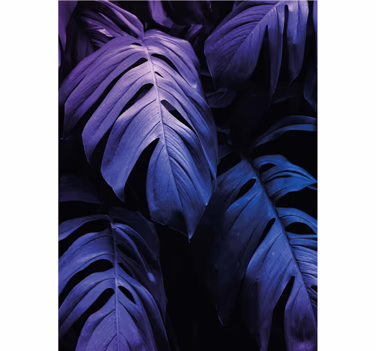 Persiana enrollable flores follaje de monstera deliciosa - TenVinilo