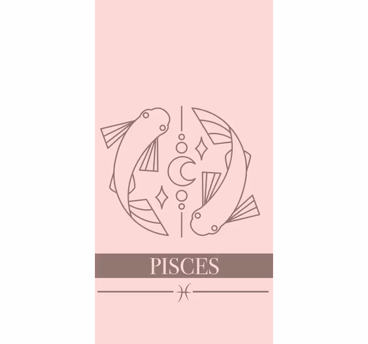 Persiana enrollable personalizable diseño del zodiaco piscis - TenVinilo
