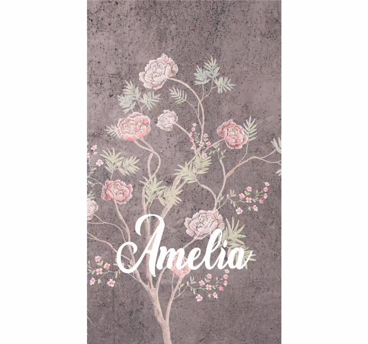 Persiana enrollable flores elegancia floral personalizada - TenVinilo