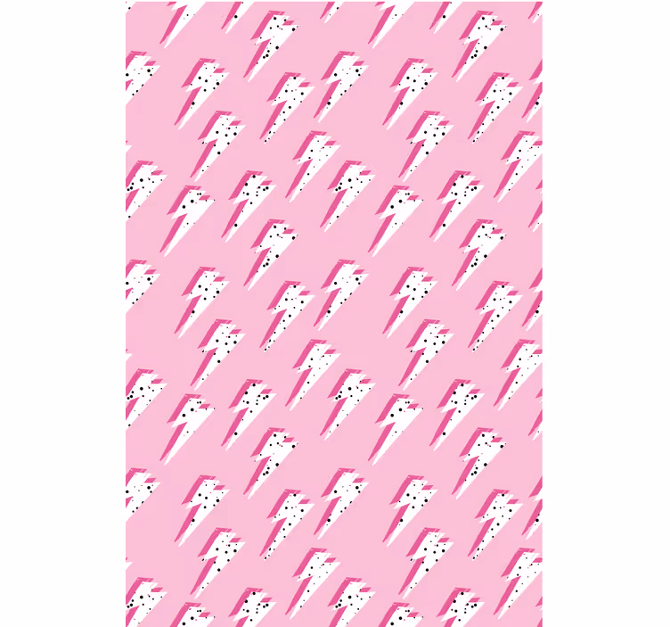 Persiana enrollable juvenil rayos blancos sobre fondo rosa - TenVinilo