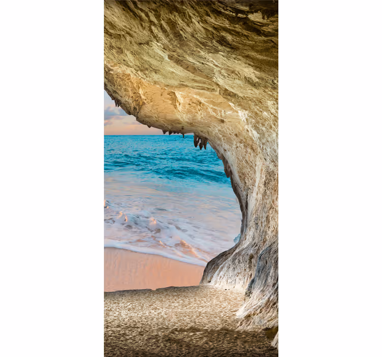 Persiana enrollable vista de la playa de la cueva - TenVinilo