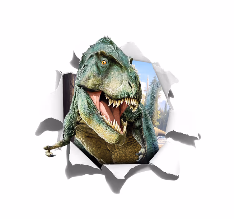 Estor infantil 3D t-rex enojado - TenVinilo