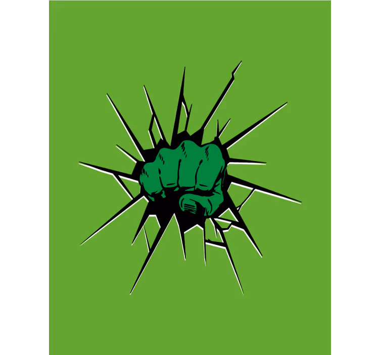Persiana enrollable superhéroes puño verde - TenVinilo