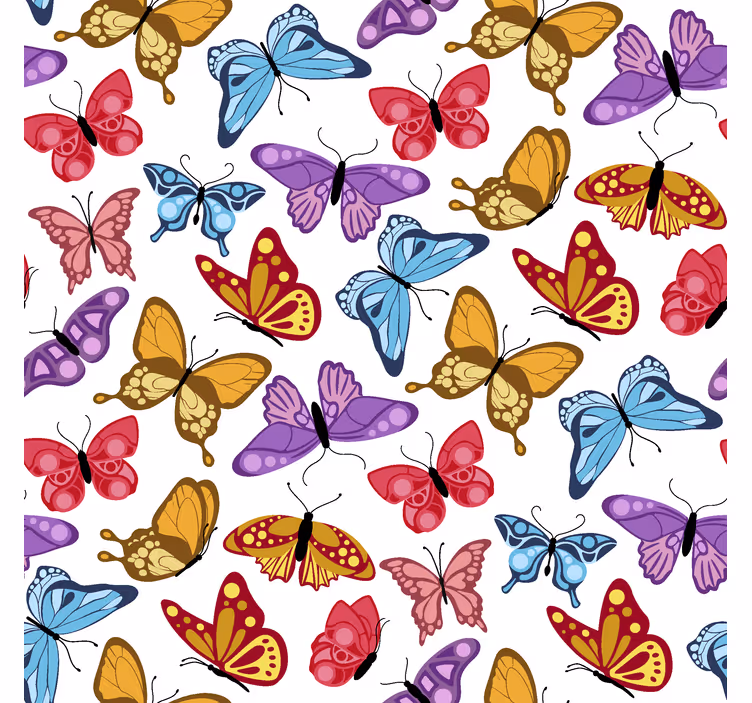Persiana enrollable mariposa diseño colorido - TenVinilo