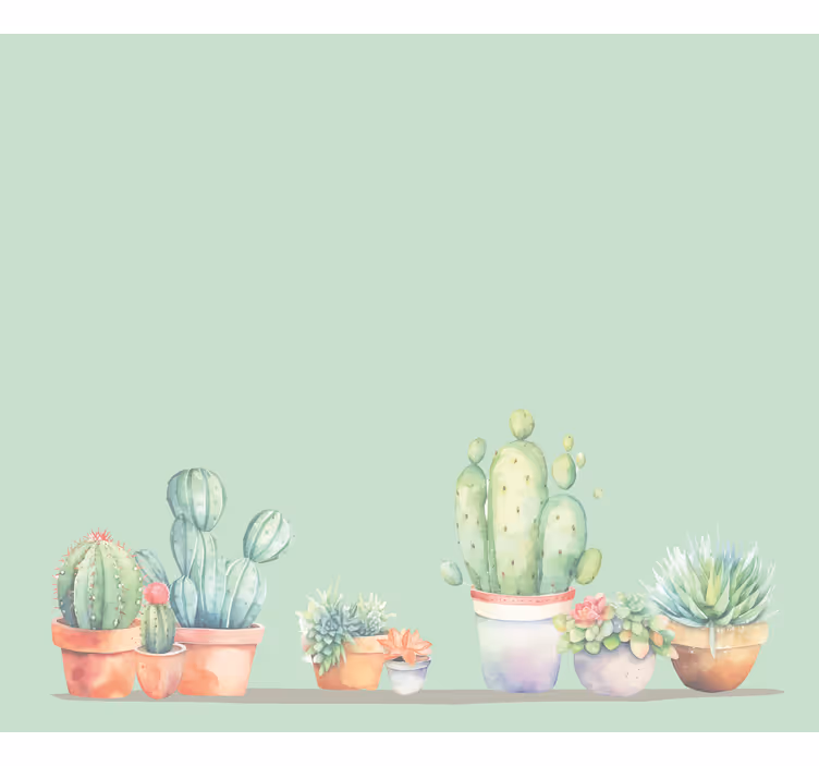 Persiana enrollable cactus estilo minimalista - TenVinilo