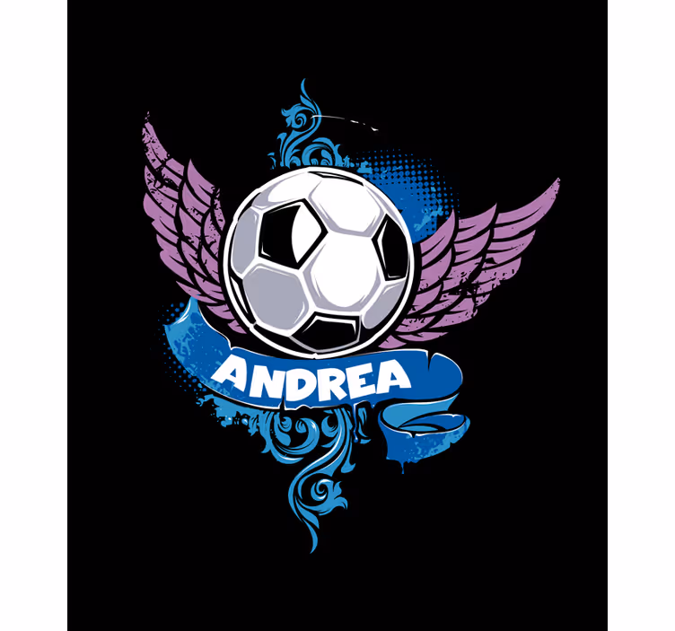 Persiana enrollable fútbol bola voladora con nombre - TenVinilo