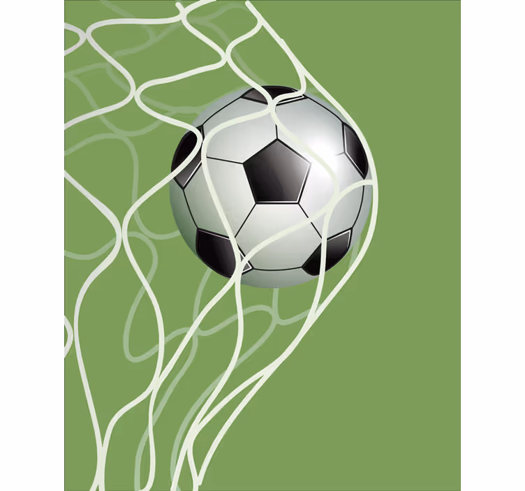 Persiana enrollable fútbol balón en la portería - TenVinilo