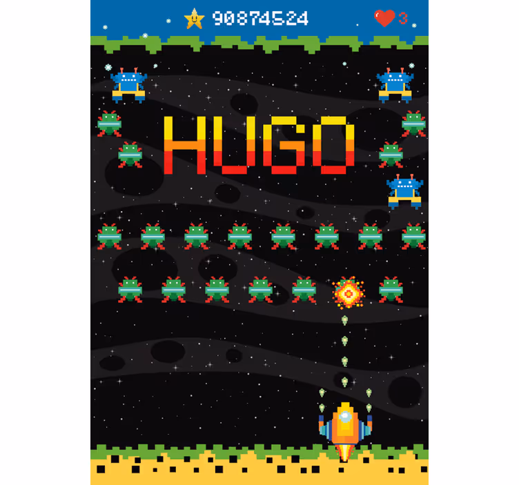 Persiana enrollable geek pantalla arcade de 8 bits. - TenVinilo