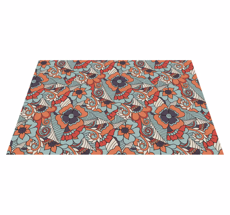 Mantel invididual de flores estilo barroco - TenVinilo