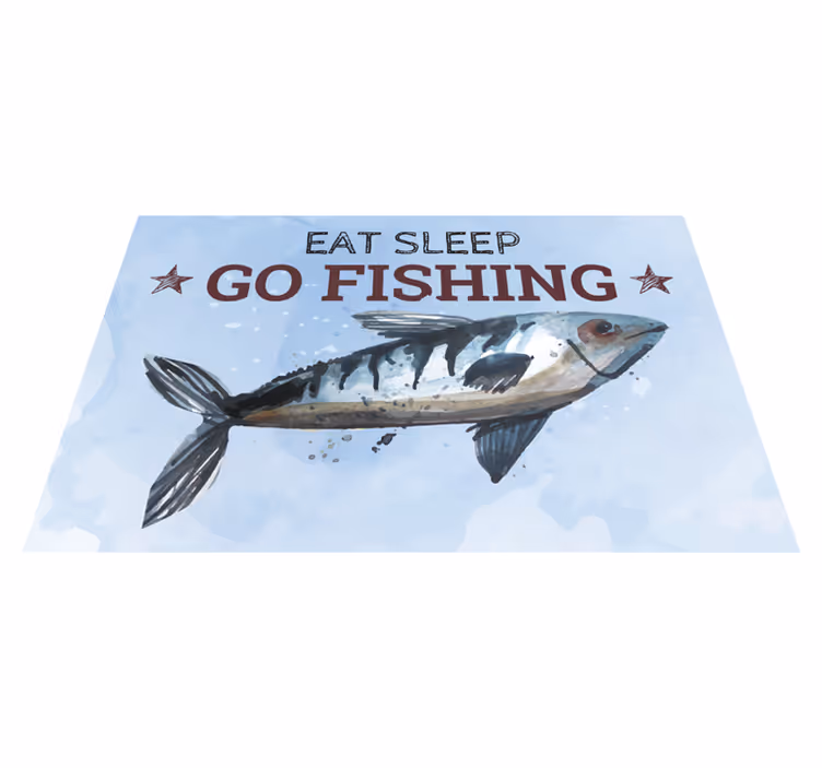 Mantel individual frase motivos de pesca - TenVinilo