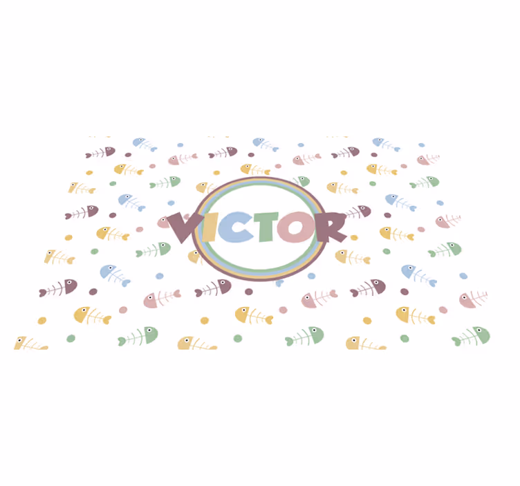 Mantel individual infantil concepto de peces alegres - TenVinilo
