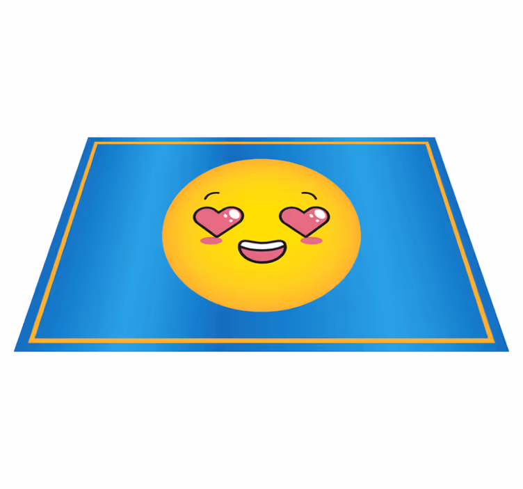 Mantel individual infantil emoji ojos corazones - TenVinilo