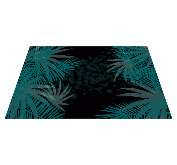 Mantel individual moderno fondo de hojas tropicales - TenVinilo
