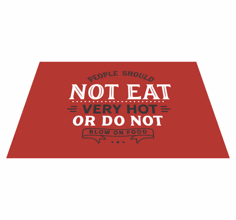 Mantel individual frases mensaje de alimentación saludable - TenVinilo