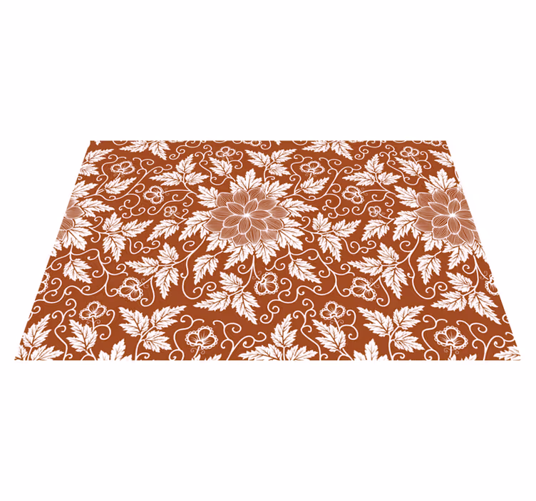 Mantel individual patrón superficie floral - TenVinilo