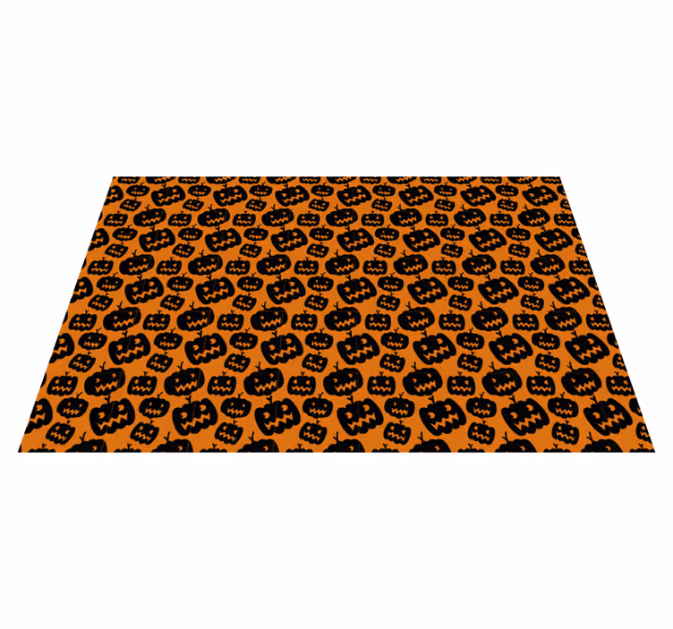 Mantel individual halloween patrón de calabazas aterradoras - TenVinilo