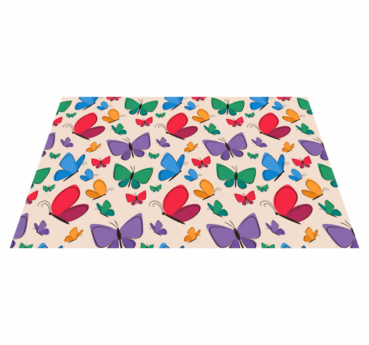 Mantel individual original arreglo de mariposas coloridas - TenVinilo