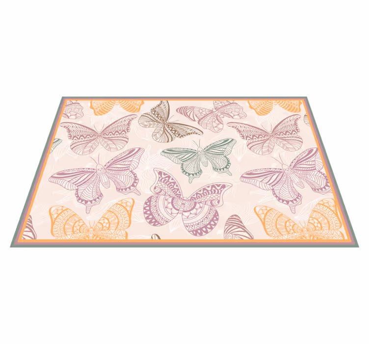 Mantel individual rectangular de mariposas  - TenVinilo