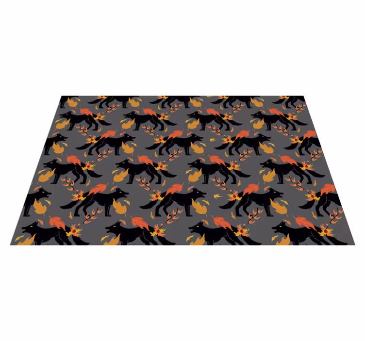 Mantel individual halloween zorros con llamas - TenVinilo